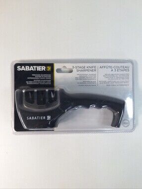 Sabatier 3-Stage Knife Sharpener Black New In Package